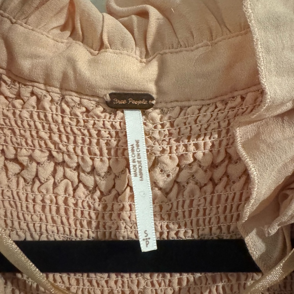 Free People Tan Ruffled Blouse - Picture 2 of 3